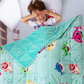 Sivio 5 Lbs Minky Dotted Weighted Blanket For Kids, Super Soft Crystal Velvet With Shark Cartoon Patterns, Reversible Heavy Blan