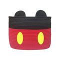 CWIVAN Cartoon Mouse Basket Cotton Rope Woven Basket Nursery Diaper Toy Organizers with Handles Nursery Hamper for Mickey Baby S