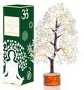 Clear Quartz Crystal Tree of Life - Chakra Tree for Positive Energy, Feng Shui Decor - Gemstone Money Bonsai Tree, Good Luck Hea