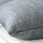 Otostar Linen Throw Pillow Covers Set Of 2 Decorative Square Pillowcases Cushion Covers 12X20 Inch For Home Decor Sofa Bedroom Car 30 X 50Cm Dark Grey