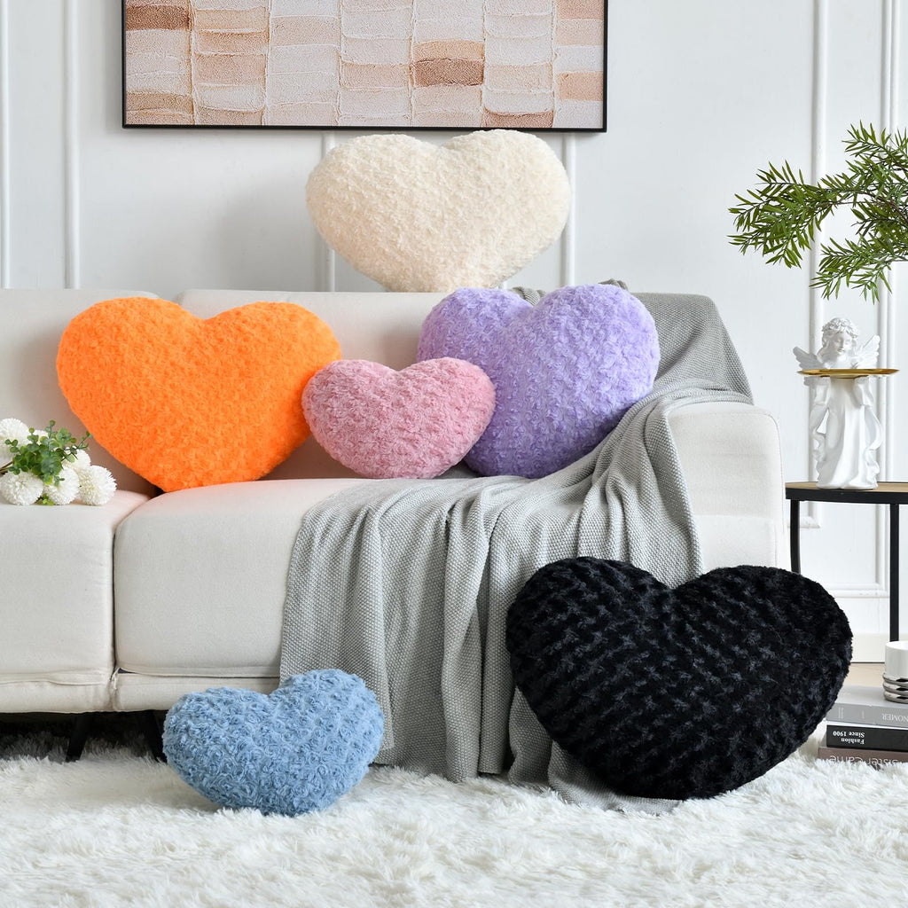 Heart Pillow, Soft Heart Shaped Pillow With Room Decorative Throw Pillows For Bed Couch Chair Sofa, Heart Shaped Cute Throw Pill