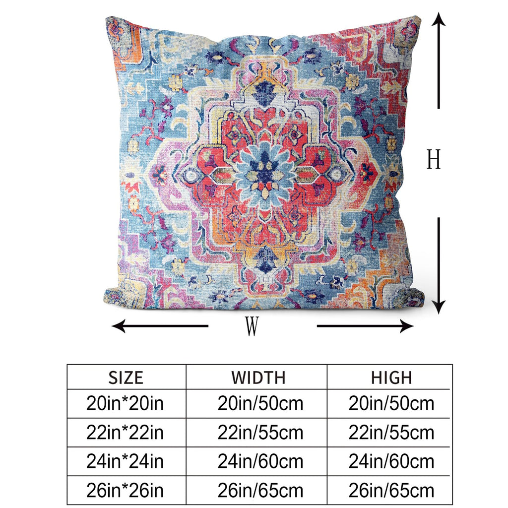 Snycler Antique Boho Hereke Rug Print Boho Throw Pillow Cover 22X22 Inch Set Of 2 Double Sided Decorative Soft Throw Pillow Case