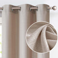 jinchan Taupe Linen Textured Curtains 90 Inch Long 2 Panels for Living Room Grommet Top Light Filtering Window Drapes for Bedroo