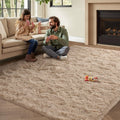 6x9 ft Beige Rugs for Living Room Fluffy Bedroom Rug Cream Soft Area Rugs Non-Slip Shag Carpet for Nursery Kids PlayRoom Dorm Of