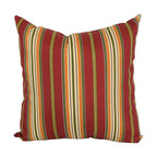 Blazing Needles Square Indoor/Outdoor Throw Pillow, 25", Kingsley Stripe Ruby 2 Count
