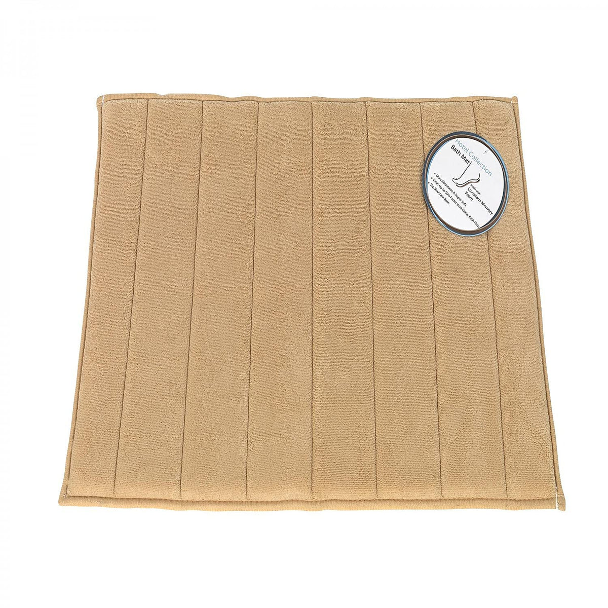 Carnation Home Fashions Memory Foam Bath Mat - Linen - 17 in. x 24 in.
