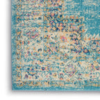 Nourison Passion Light Blue 6'7'' X 9'6'' Area-Rug, Boho, Traditional, Easy-Cleaning, Non Shedding, Bed Room, Living Room, Hallw