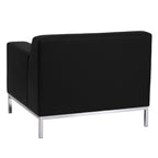Flash Furniture HERCULES Definity Series Contemporary Black LeatherSoft Chair with Stainless Steel Frame