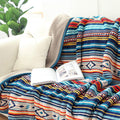 Ukeler Large Bed Blankets 60 X 80 Inch For Bed, Sofa, Couch And Camping Fuzzy Warm Bohemian Fleece Blanket Twin Size