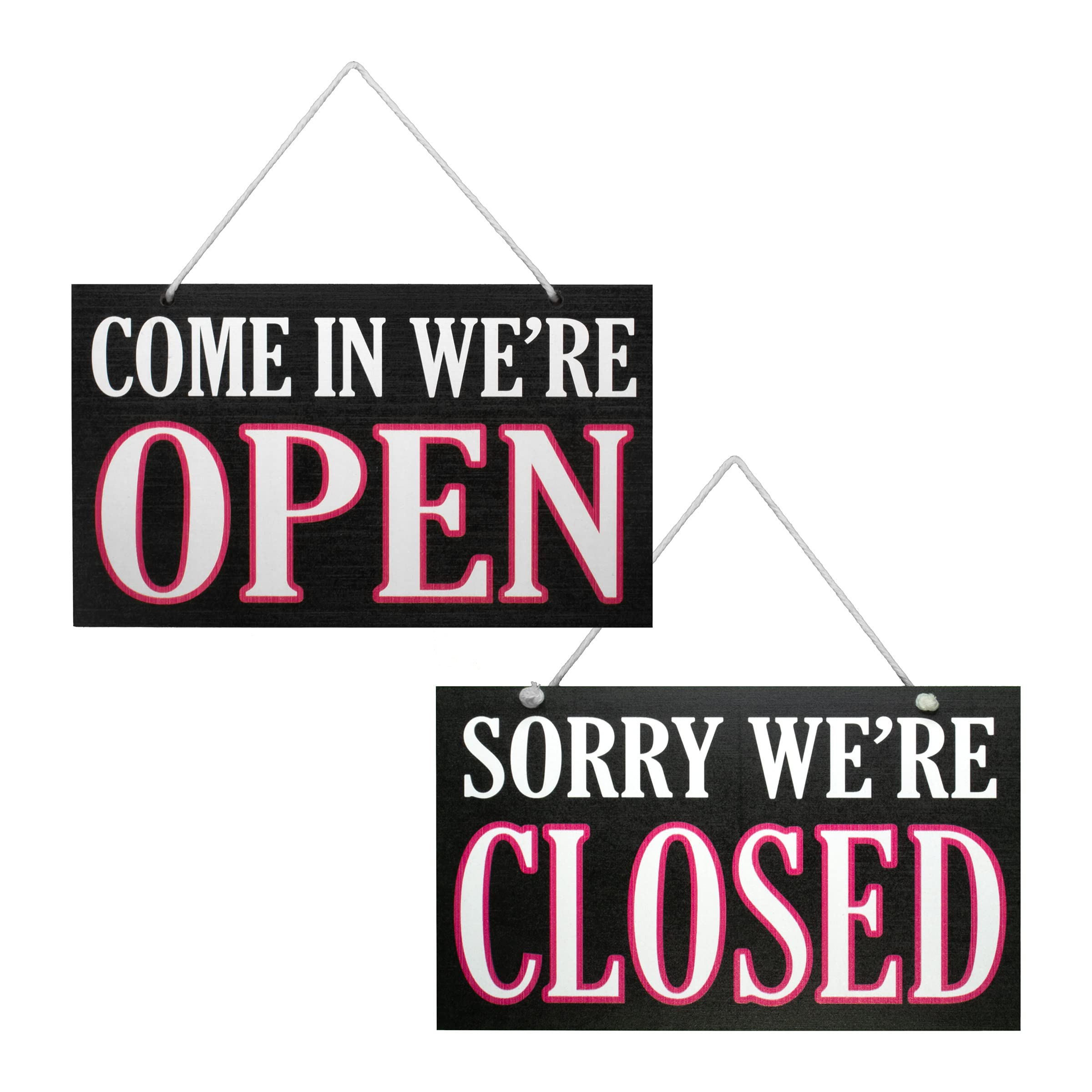 JennyGems Open and Closed Sign for Business, Signs for Businesses and Restaurant, Open Closed Sign, Reversible, Door Hanging, Fr
