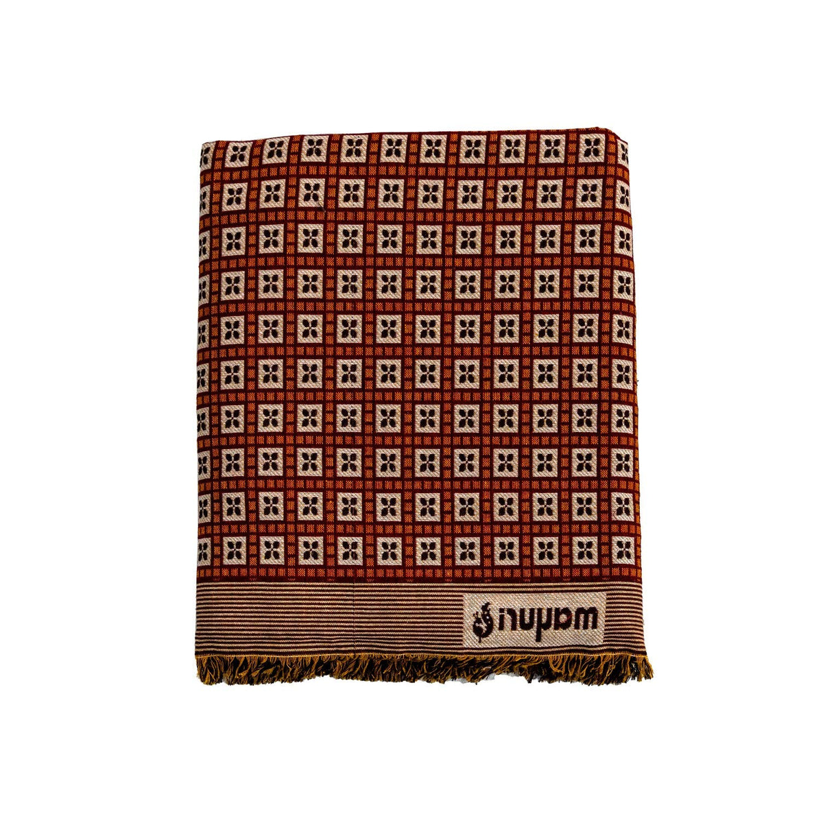 VARUNAVI Solapur Chaddar Cotton All Season AC Blanket Queen Size Top Sheet 90 in X 108 in (230 cm X 260 cm) (Maroon)