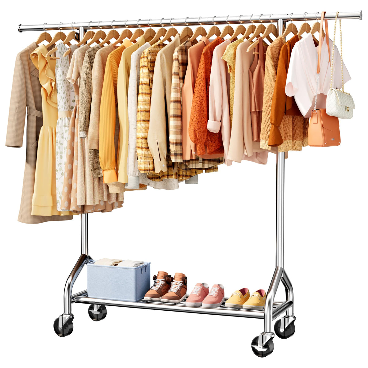 Sakugi Extendable 49.874.8 W Stainless Steel Clothes Rack, Silver