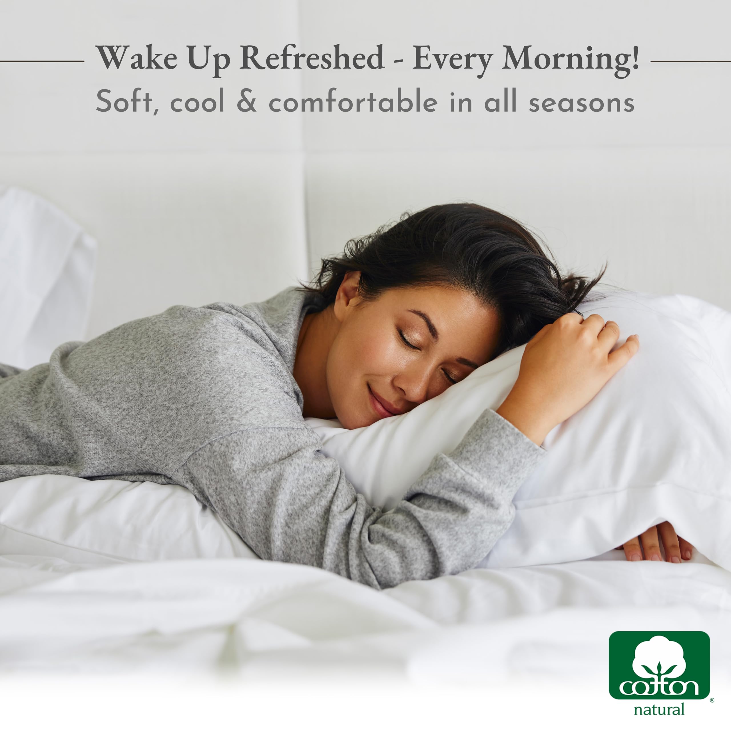 King Size Pillowcase Set - 400 Thread Count, 100% Cotton Sateen, Luxury Set Of 2 Pillow Covers, Breathable, Cooling, Extra Soft Pillowcases For Kids, Teens, Women & Men - Dark Purple