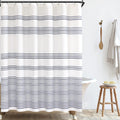 jinchan Fabric Striped Shower Curtain White and Navy Shower Curtain for Bathroom Modern Farmhouse Nautical Waterproof in Bath 70