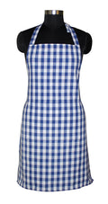 Airwill Cotton Kitchen Cooking Aprons (Gingham Blue)