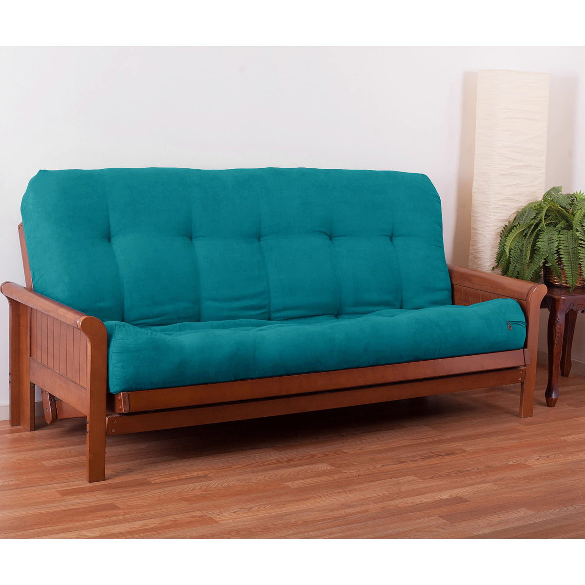 Blazing Needles Vitality 10&quot; Microsuede Futon Mattress, Full, Aqua Blue