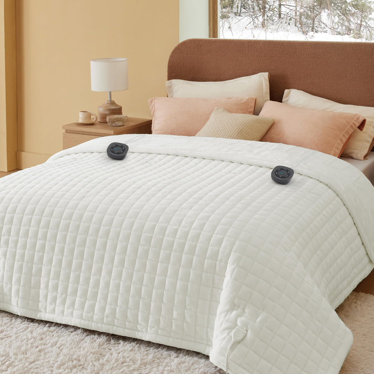 Bedsure Electric Blanket King Size - Dual Control Heated Blanket King With 10 Heat Settings, Fast Heating Quilted Blanket With 1