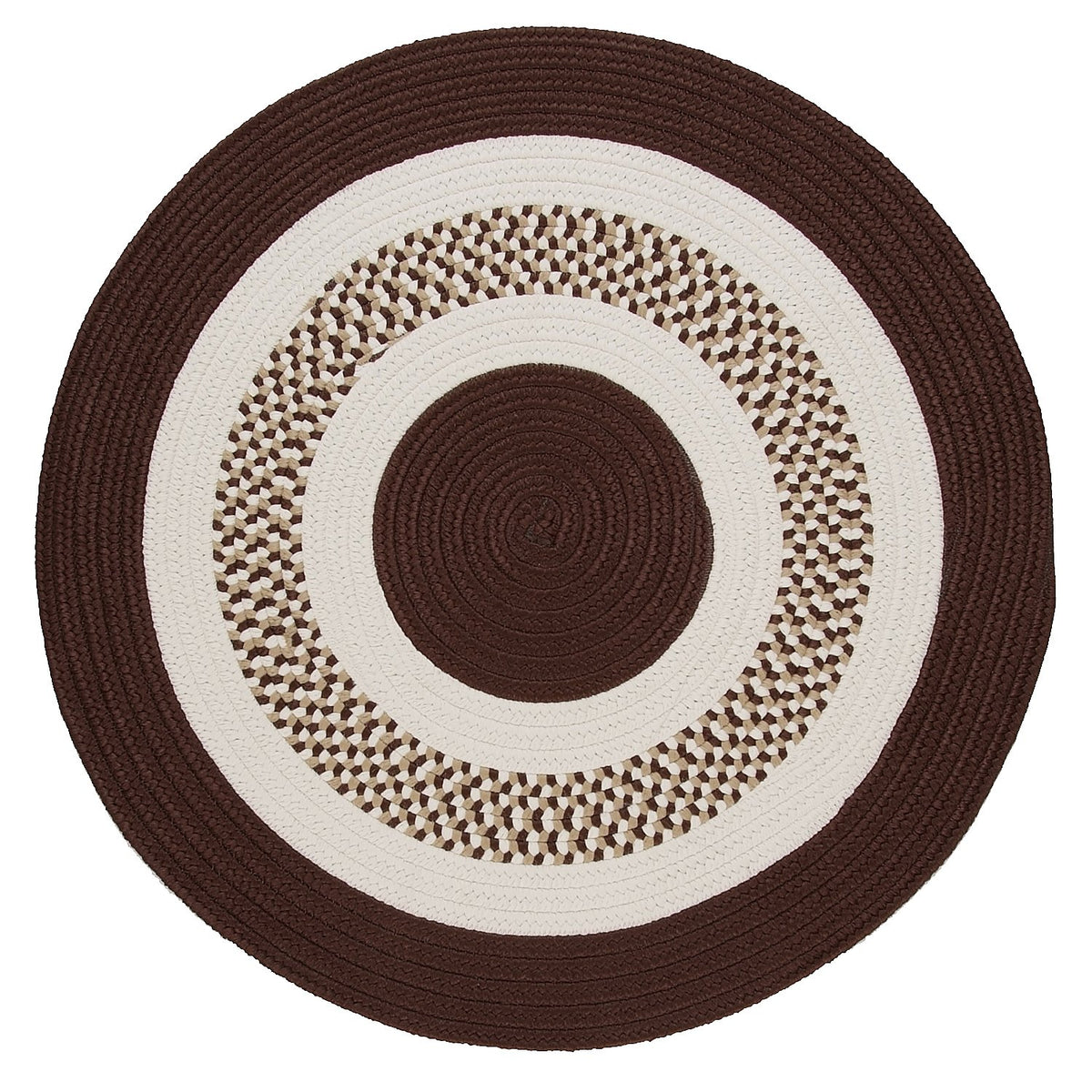 Colonial Mills Flowers Bay Brown Braided Rug Rug Size: Round 9'