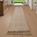 Collive Long Hallway Runner Rug 2x8, Boho Washable Runners Indoor Entryway Rug Tan Cotton Woven Kitchen Runner Rug, Farmhouse Lo