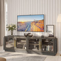 BELLEZE 70 TV Stand for TVs up to 75, Modern TV Cabinet & Entertainment Center with Shelves, Wood Storage Cabinet for Living Roo