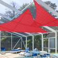 E&K Sunrise 18' X 23' X 29.2' Sun Shade Sail Right Triangle Canopy Shade Cover Uv Block For Patio Backyard Garden Outdoor (Red)