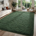 FALARK Super Soft Area Rugs for Bedroom Living Room, 5x7 ft Dark Green Fluffy Rug Carpets for Girls Kids Room, Shaggy Fuzzy Indo