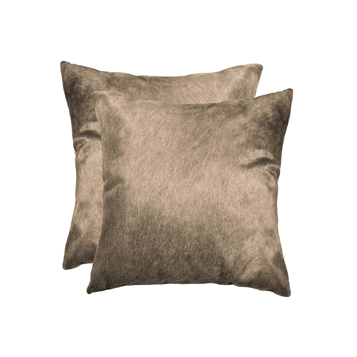 HomeRoots 2-Pack Cowhide Pillow 18' X 18' - Taupe