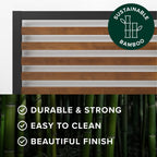 Zinus Kai Bamboo And Metal Platform Bed Frame With Headboard, No Box Spring Needed, Easy Assembly, Full, Brown
