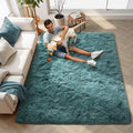 6x9 ft Blue Fluffy Rugs for Living Room Furry Bedroom Rug Non-Slip Area Rugs Shag Carpet for Nursery Kids PlayRoom Dorm Indoor 1
