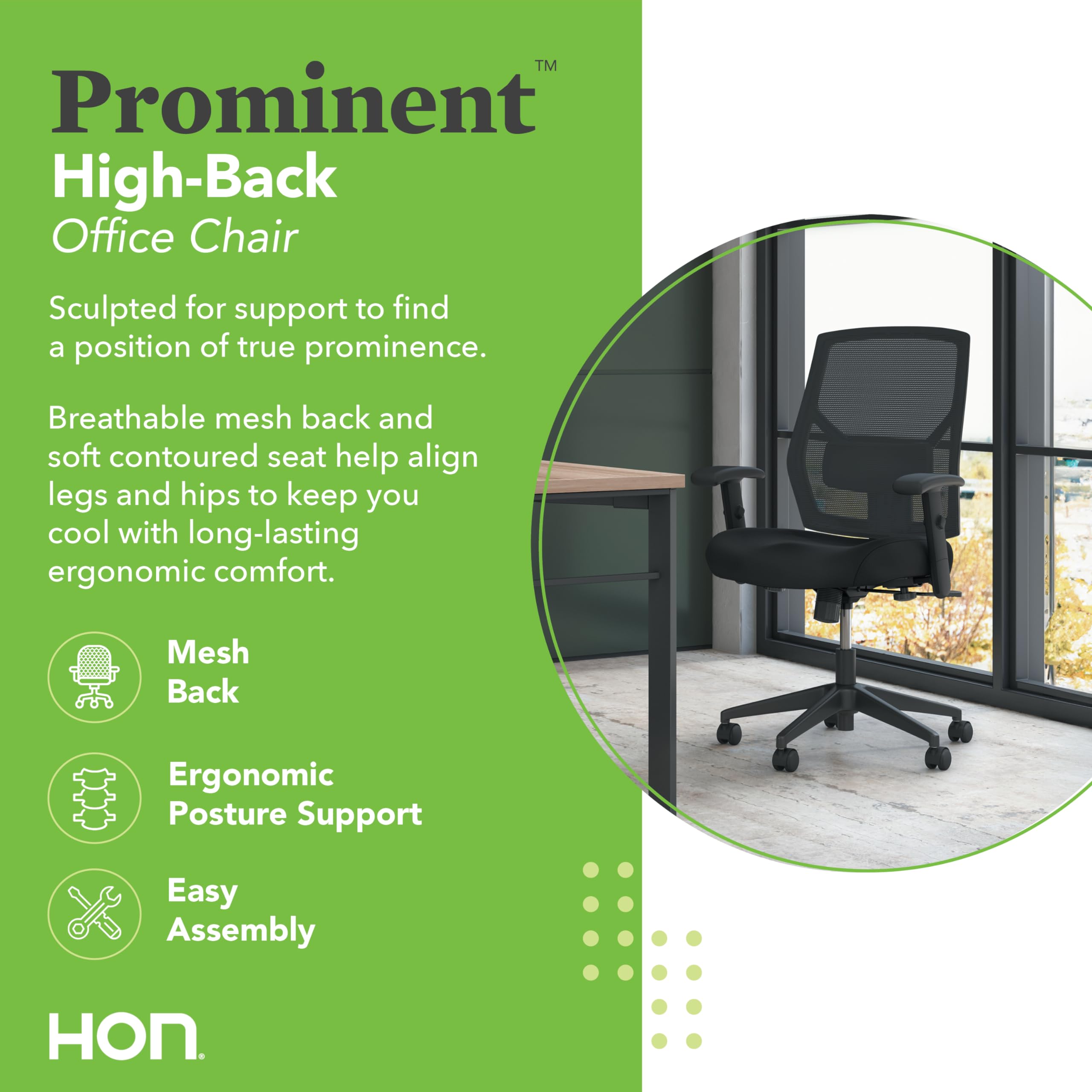 Wholesale Case Of 2 - Basyx High-Back Adjustable Arm Pneumatic Chair-Task Chair, Pneumatic, 29&quot;X36&quot;X42-1/2&quot;, Black Mesh