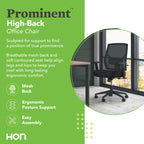 Wholesale Case Of 2 - Basyx High-Back Adjustable Arm Pneumatic Chair-Task Chair, Pneumatic, 29"X36"X42-1/2", Black Mesh