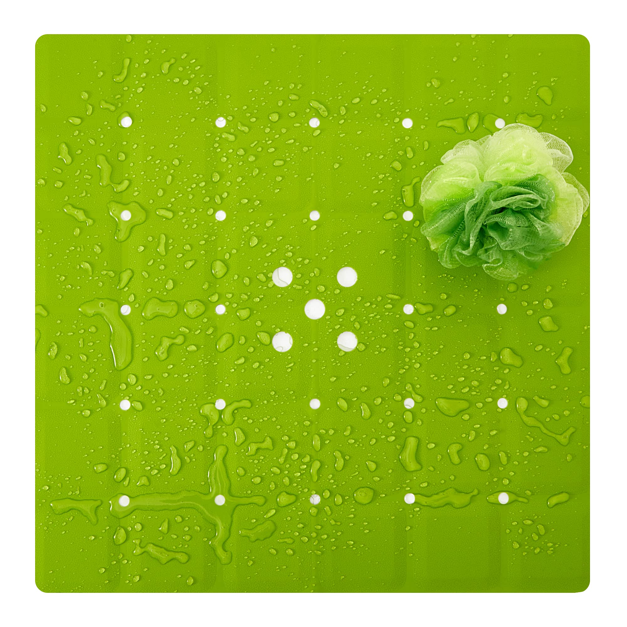 Webos Shower Mat Non Slip: Silicone Foldable no Suction Cups Bath Mats Machine Washable for Textured and Reglazed Shower Stall S