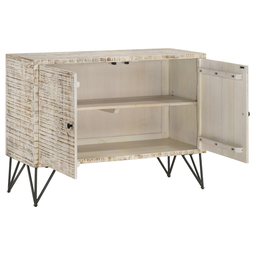 Coaster Home Furnishings Maille 2-Door Accent Cabinet White Washed