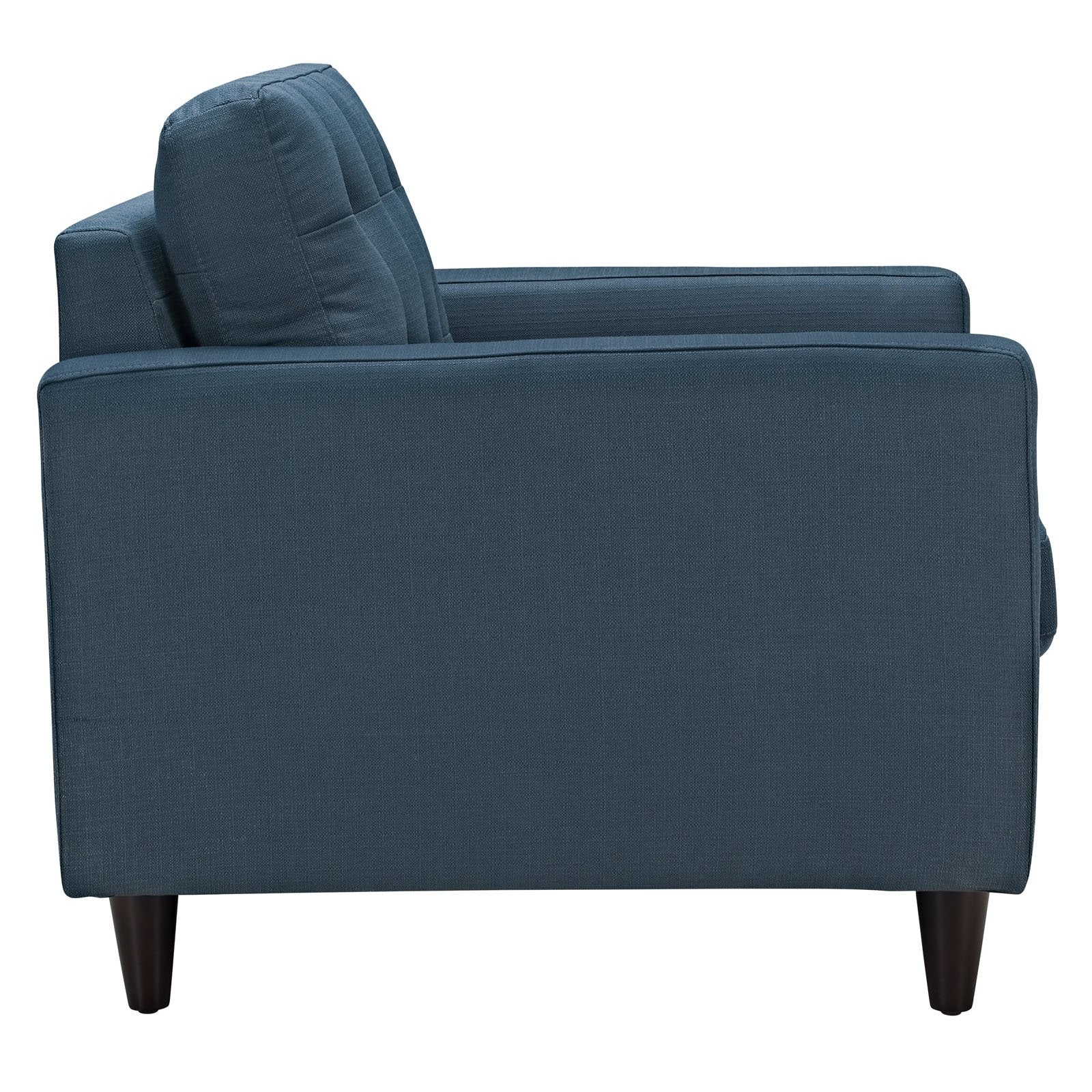 Modway Empress Mid-Century Modern Upholstered Fabric Two Armchair Set In Azure