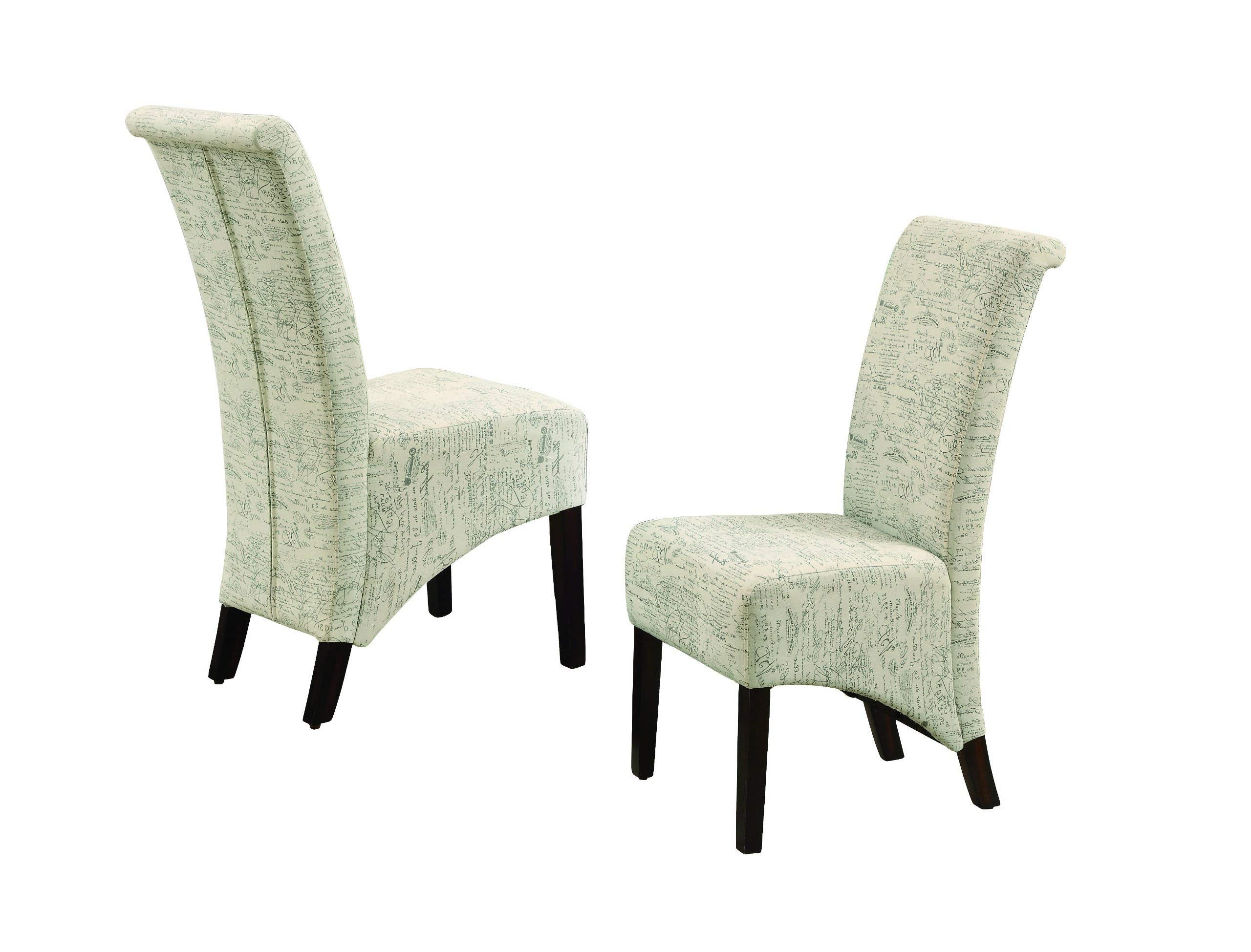 Monarch 2-Piece Vintage French Fabric Parson Chair, 40-Inch