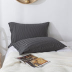H Household Pillowcases (20'' X 30''), 100% Cotton Jersey Knit, Soft And Cozy, Wrinkle, Stain Resistant With Envelope Closure (B
