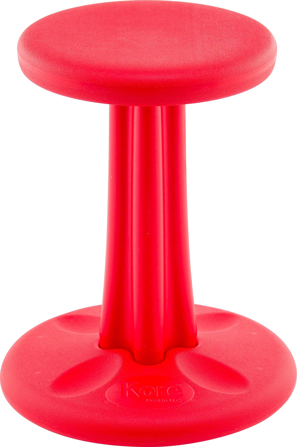 KORE Design Wobble Stool Chair, Girls + Boys Kid Desk Stools, Ergonomic Small Office Chairs, Flexible Seating for Active Kids, ADD/ADHD, Classroom, School, Home, Junior (16in), Age 8-9 yrs, Red