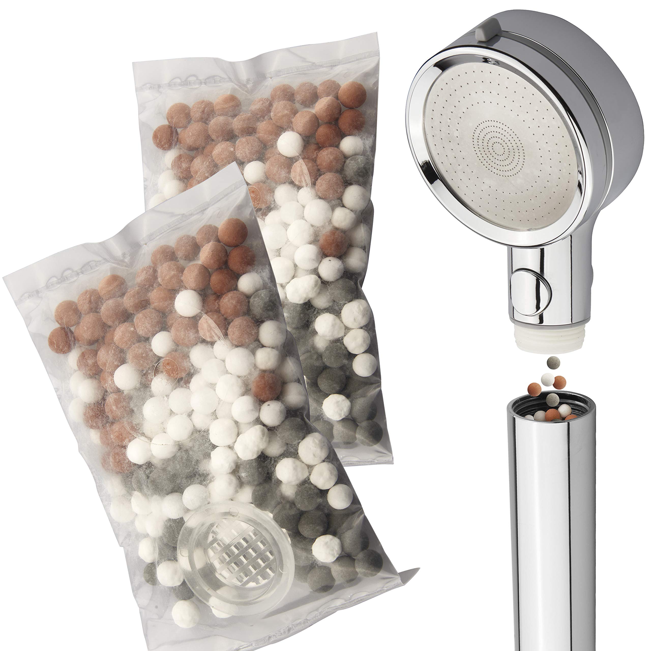 LaserJet 2-piece Mixed Mineral Stones Replacement Set - Use with Any LaserJet Handheld Shower Head or Combo - America's Most Cos