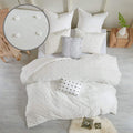 Urban Habitat Cotton Comforter Set - Jacquard Tufts Pompom Design All Season Bedding, Matching Shams, Decorative Pillows, Twin/T