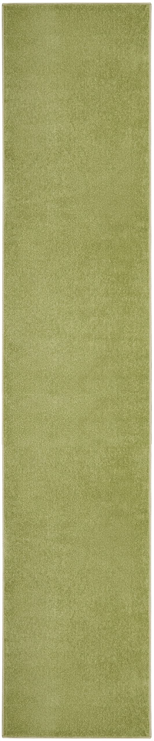 Nourison Essentials Solid Indoor/Outdoor Green 2'2' X 20 Area Rug, Easy Cleaning, Non Shedding, Bed Room, Living Room, Dining Room, Deck, Patio, Backyard (2X20)