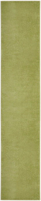 Nourison Essentials Solid Indoor/Outdoor Green 2'2' X 20 Area Rug, Easy Cleaning, Non Shedding, Bed Room, Living Room, Dining Room, Deck, Patio, Backyard (2X20)