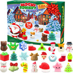 SURCVIO Christmas Advent Calendar 2023 with 24 Mochi Squishy Assorted Toys, 24 Days Countdown Calendar for Kids, Xmas Stocking S