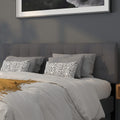 Flash Furniture Bedford Tufted Upholstered King Size Headboard In Dark Gray Fabric