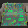 Gaming Blanket Toys Gifts For Boys - Glow In The Dark Game Controller Throw For Kids Age 1-14 Year Old Child Toddler Teen Birthd