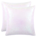 Uxcell 2 Pcs Starry Pink Sequin Throw Pillow Covers, Shiny Sparkling Comfy Satin Sequin Cushion Covers, Decorative Pillowcases F