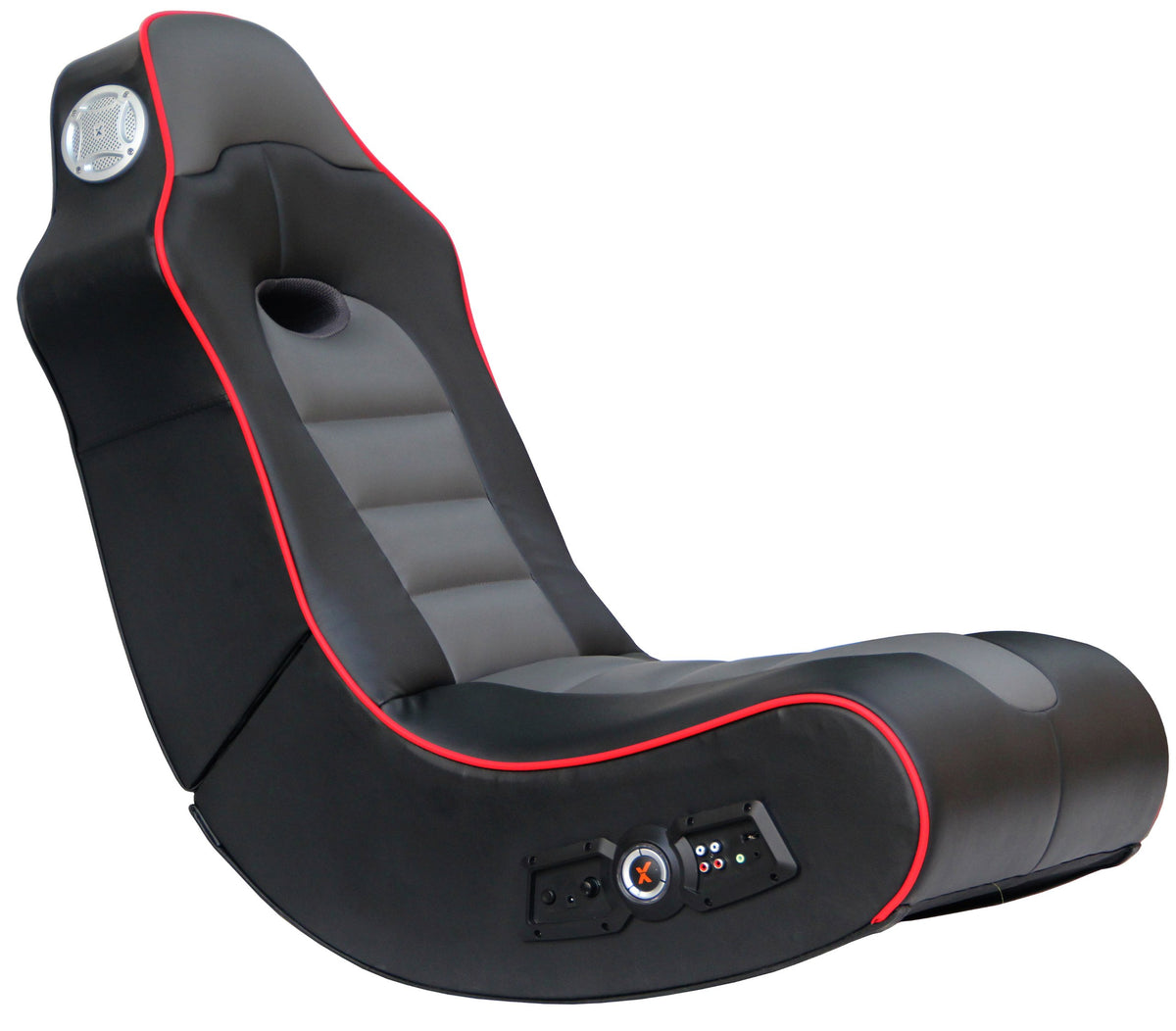 X Rocker Surge Video Gaming Floor Chair with Built-In Wireless Bluetooth Audio, Foldable, Padded Backrest, Faux Leather, 275 lbs