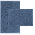 Blue Bathroom Rugs Chenille Bath Mats Set 2 Piece Extra Soft and Absorbent Shaggy Rugs, Machine Wash and Dry, Perfect Plush Bath