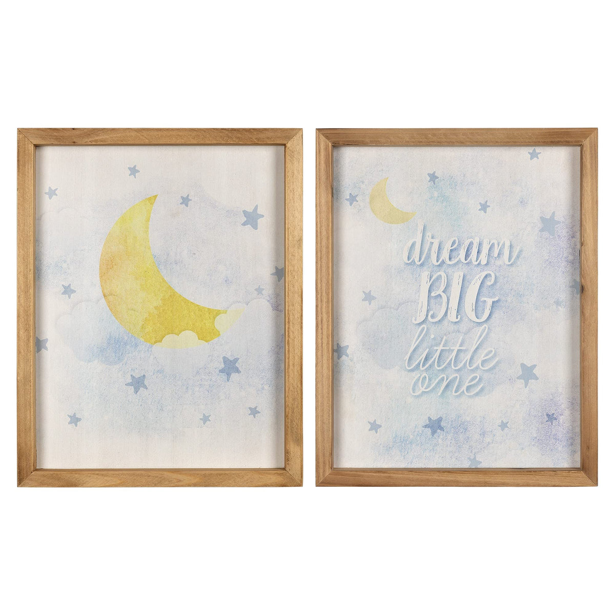 HomeRoots Multi 70% MDF30% Wood Dream Big Little One Wooden Wall Art Set