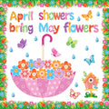Spring Bulletin Board Decorations April Showers Bring May Flowers Decorations Spring Cut Outs Decorations For School Classroom O