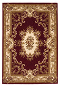 HomeRoots Decor 3'3' x 4'11' Polypropelene Red/Ivory Area Rug